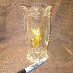 VTG TELEFLORA GIFT CRYSTAL CANDLE CHIMNEY 24% LEAD CRYSTAL